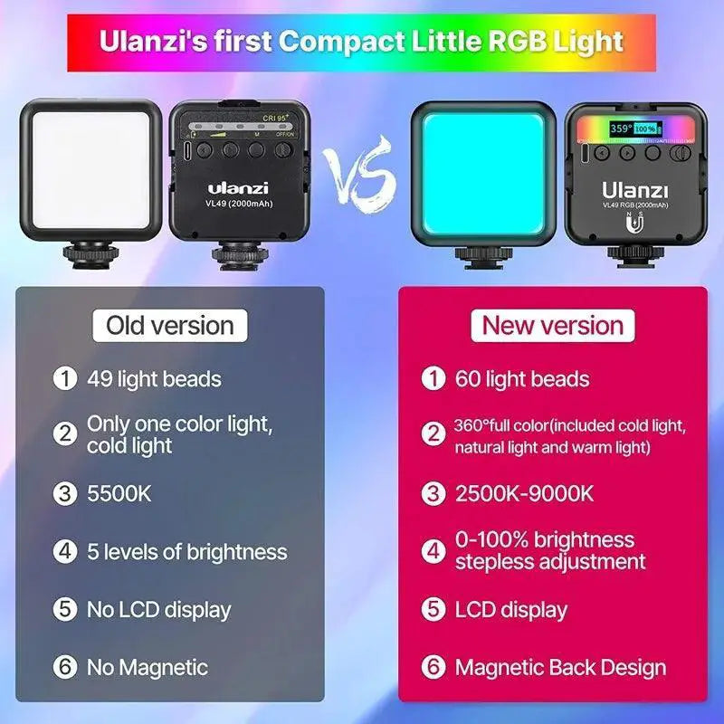 Ulanzi VL49 RGB LED Light for Smartphone Photography