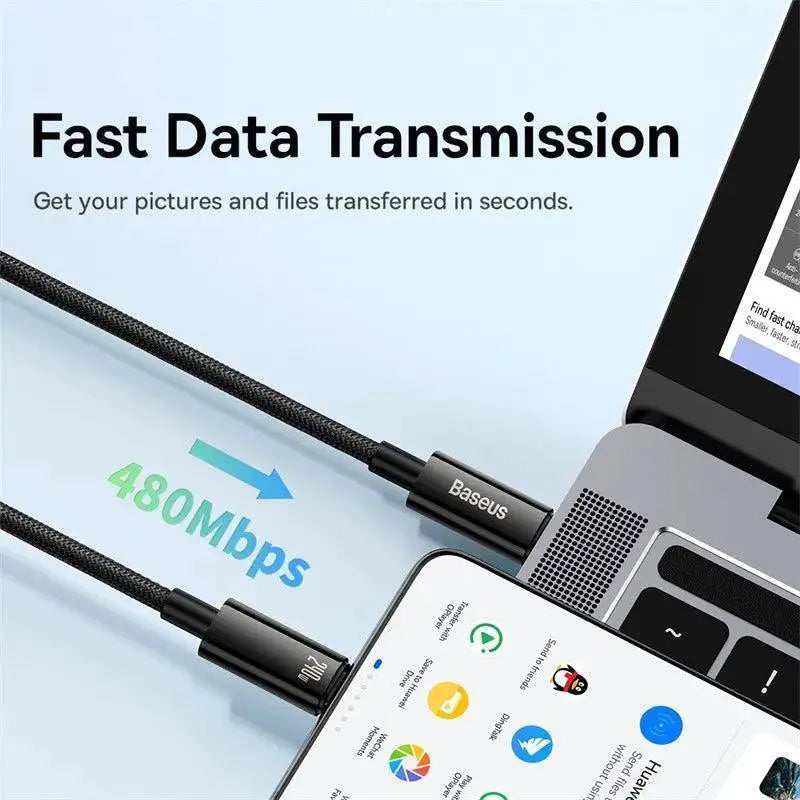 Baseus USB C Cable High Power Fast Charge For iPhone Samsung