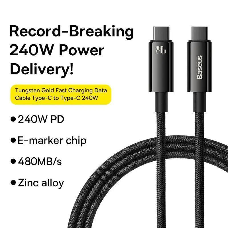 Baseus USB C Cable High Power Fast Charge For iPhone Samsung