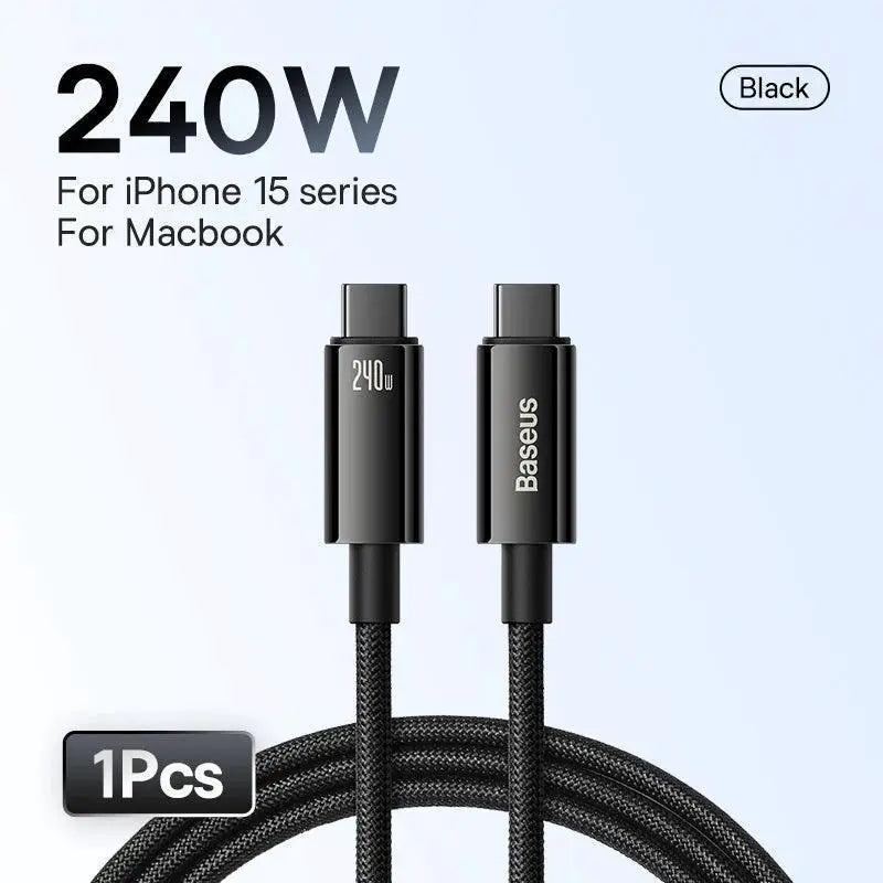 Baseus USB C Cable High Power Fast Charge For iPhone Samsung