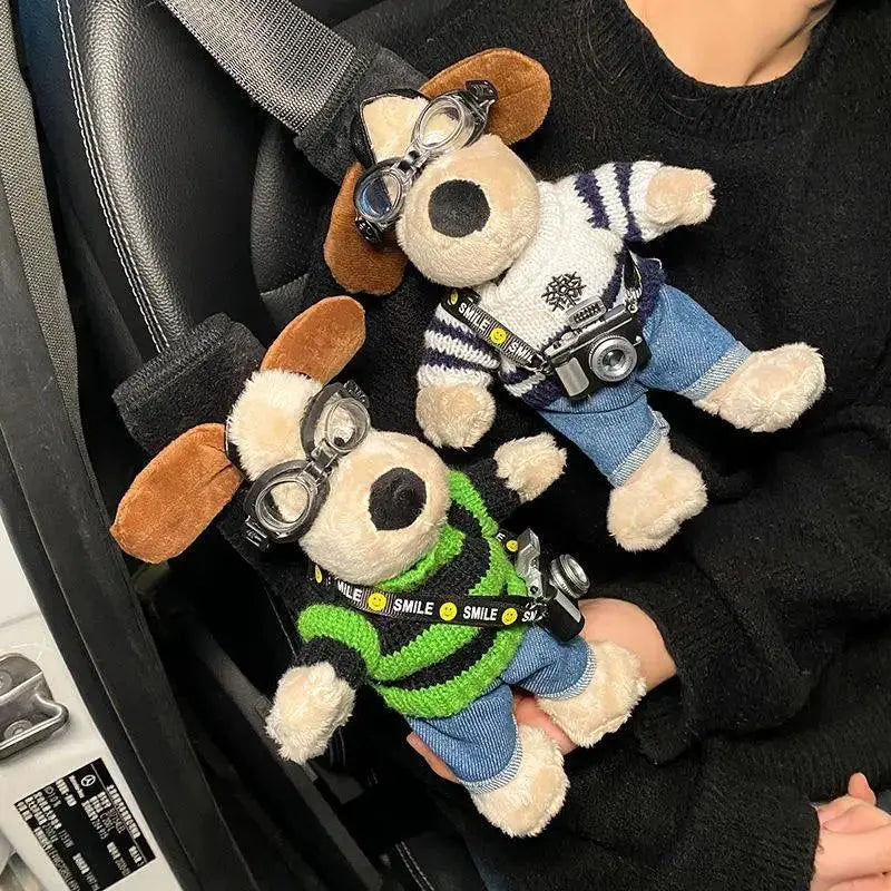 Adorable Dog Seat Belt Cover Plush Shoulder Protector