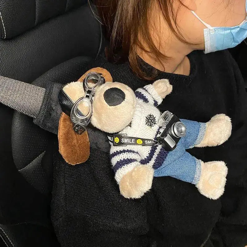 Adorable Dog Seat Belt Cover Plush Shoulder Protector