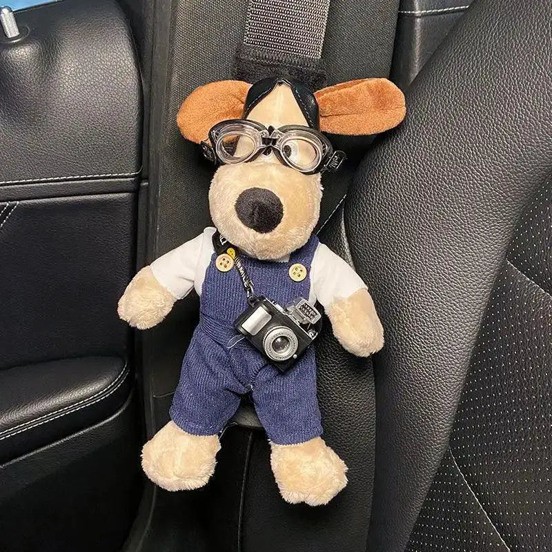 Adorable Dog Seat Belt Cover Plush Shoulder Protector