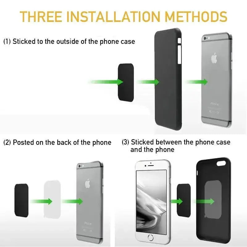 Magnetic Phone Holder Kit Metal Plate Set for Grip