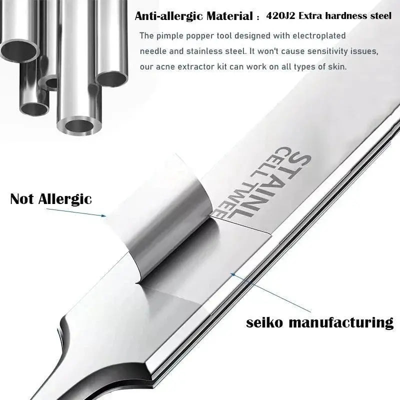 Stainless Steel Blackhead Removal Kit For Clear Skin