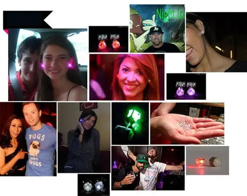 Neon Glow LED Earrings for Night Out Parties Fashion