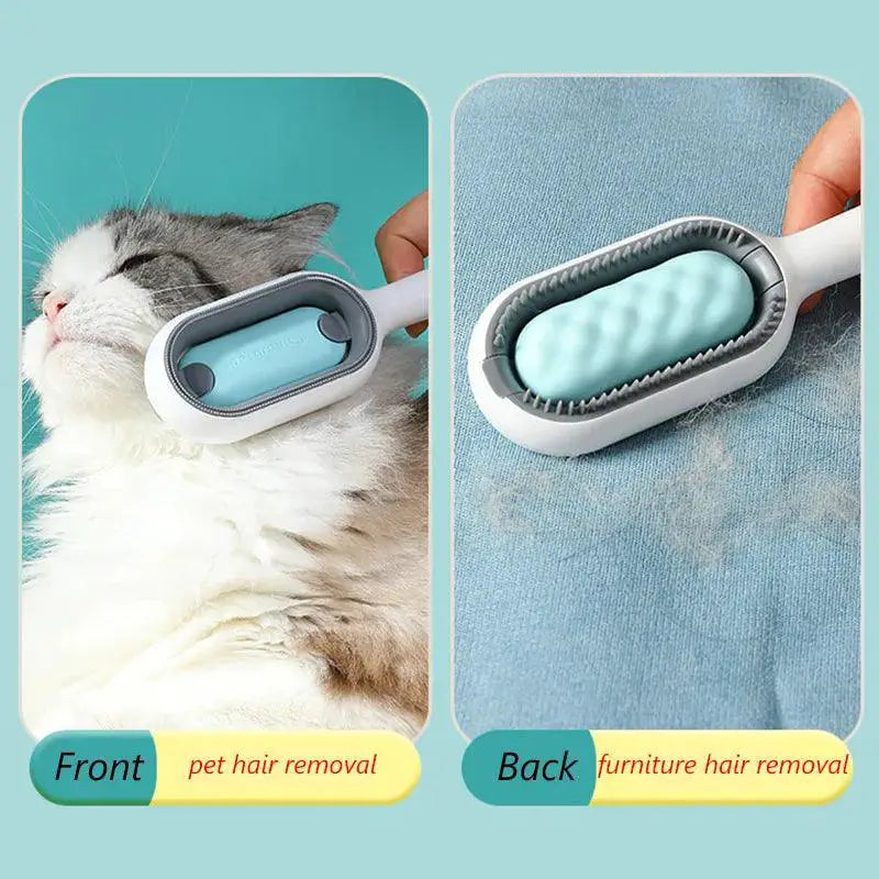 Double Sided Pet Grooming Brushes With Wipes Versatile Comb