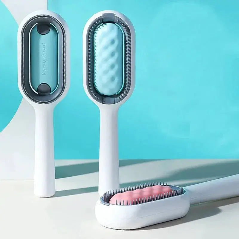 Double Sided Pet Grooming Brushes With Wipes Versatile Comb