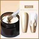 Gold Silver Mirror Finish Gel Nail Kit