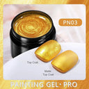 Gold Silver Mirror Finish Gel Nail Kit
