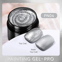 Gold Silver Mirror Finish Gel Nail Kit