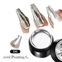 Gold Silver Mirror Finish Gel Nail Kit