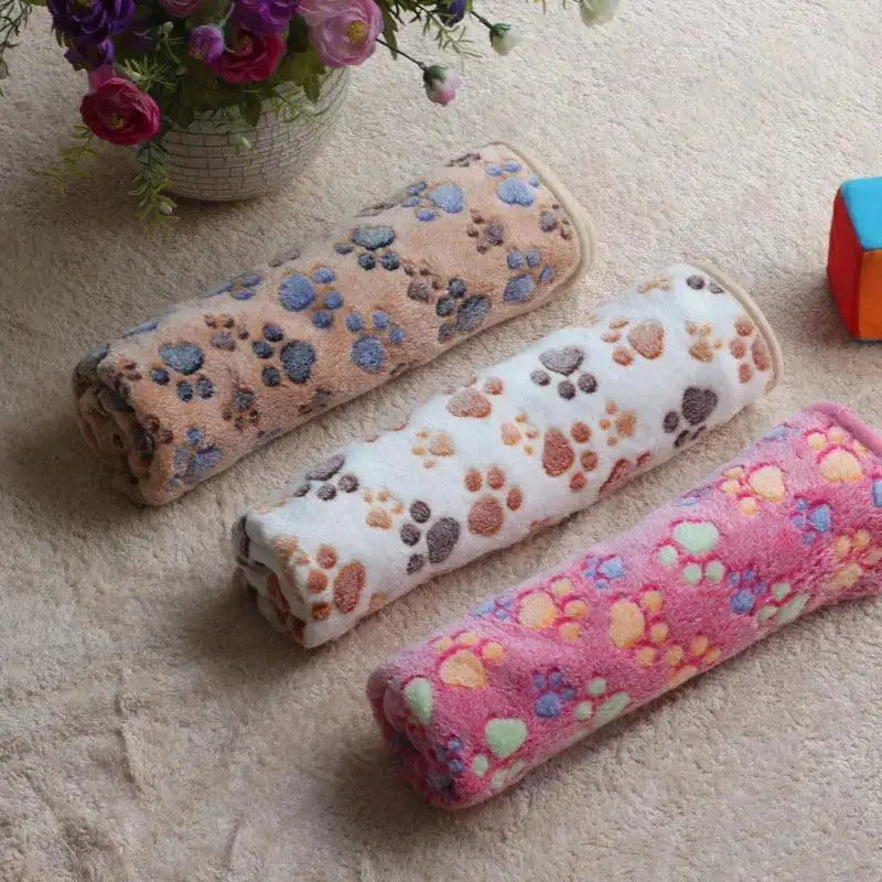 Warm Cozy Pet Bed Mat For Cats And Dogs Fleece Blanket