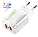 USB Charger for Travelers EU Plug