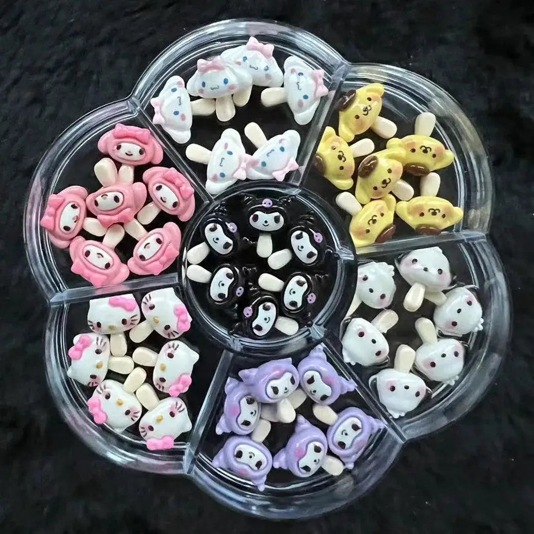 Whimsical Sanrio Hello Kitty Nail Art Charm Kit For DIY Gems