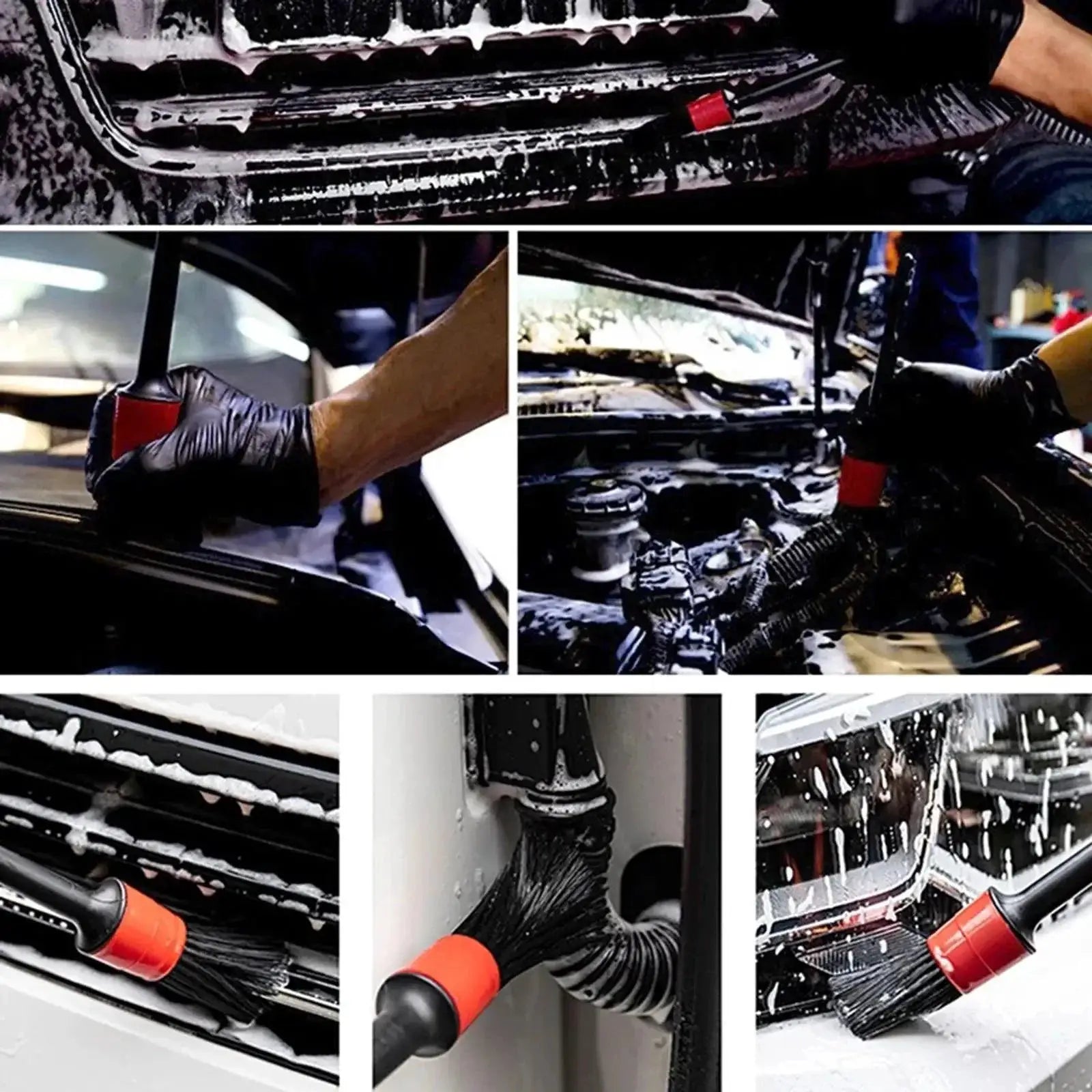 Car Detail Brush Set for Interior and Exterior Cleaning Kit