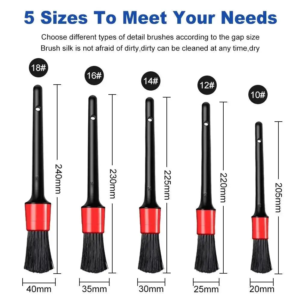 Car Detail Brush Set for Interior and Exterior Cleaning Kit