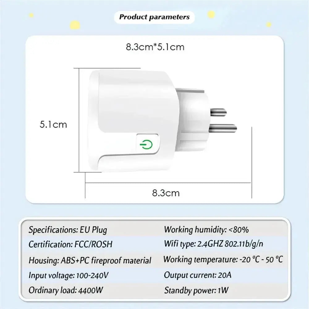 WiFi Smart Plug With High Power And Energy Monitor