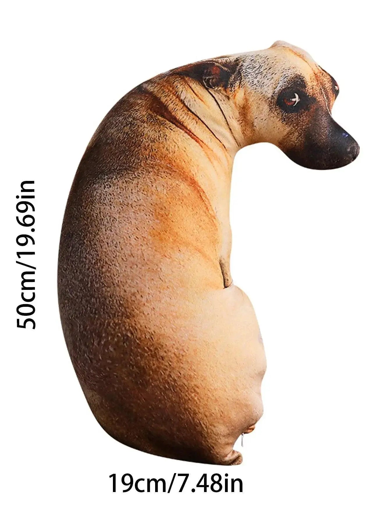3D Dog Printed Throw Pillow Lifelike Animal Lover Cushion