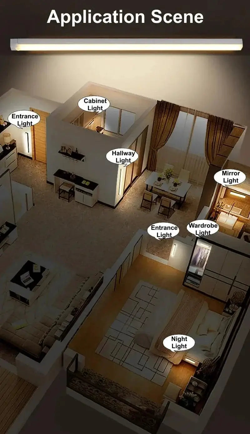Versatile LED Sensor Bar Lights Induction Cabinet Lamp Home