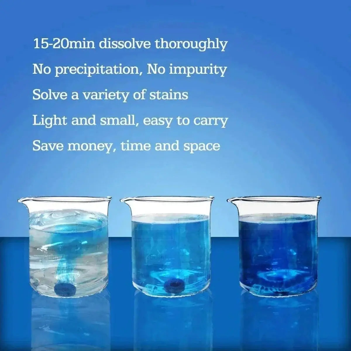 Effervescent Glass Cleaner Tablets For Streak Free Shine
