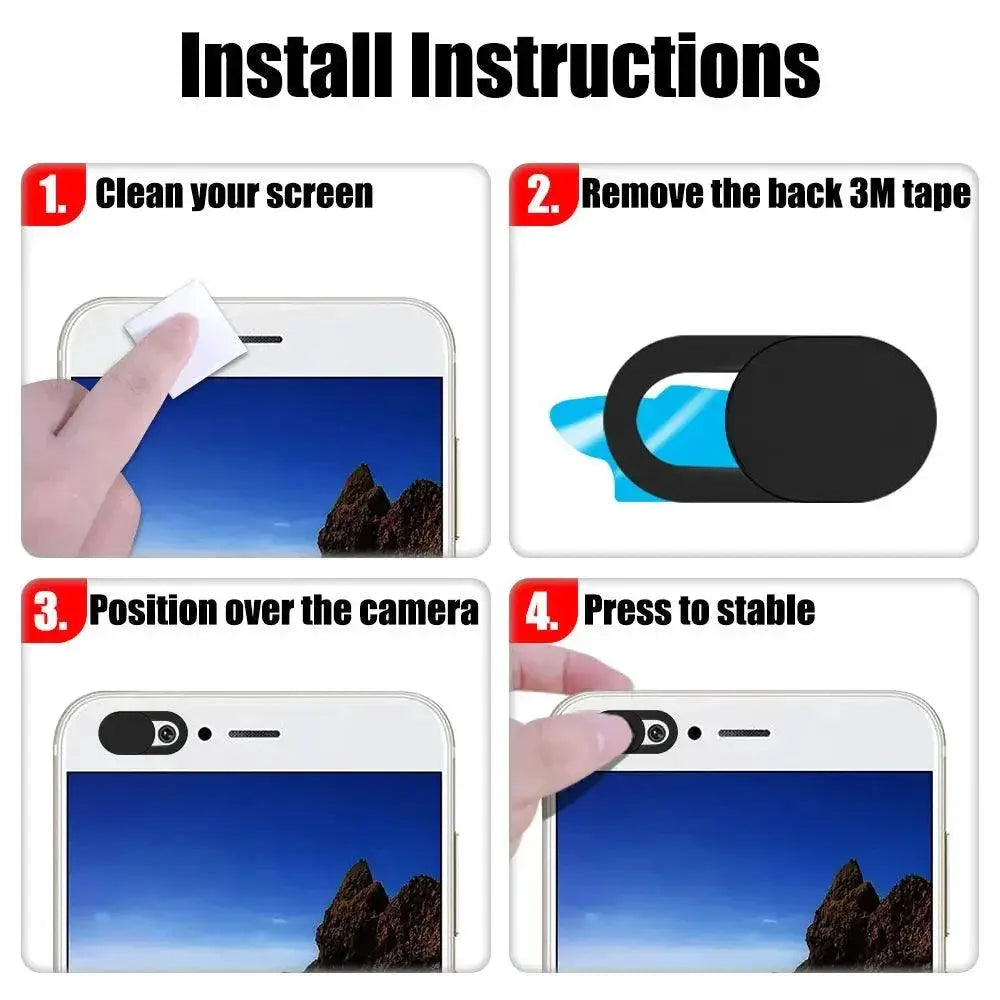 Webcam Privacy Shield Sleek Camera Cover For Security