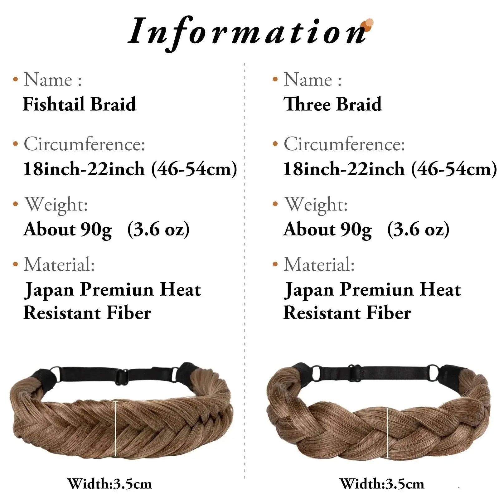 Bohemian Fishtail Braids Headband Hairpiece for Festivals