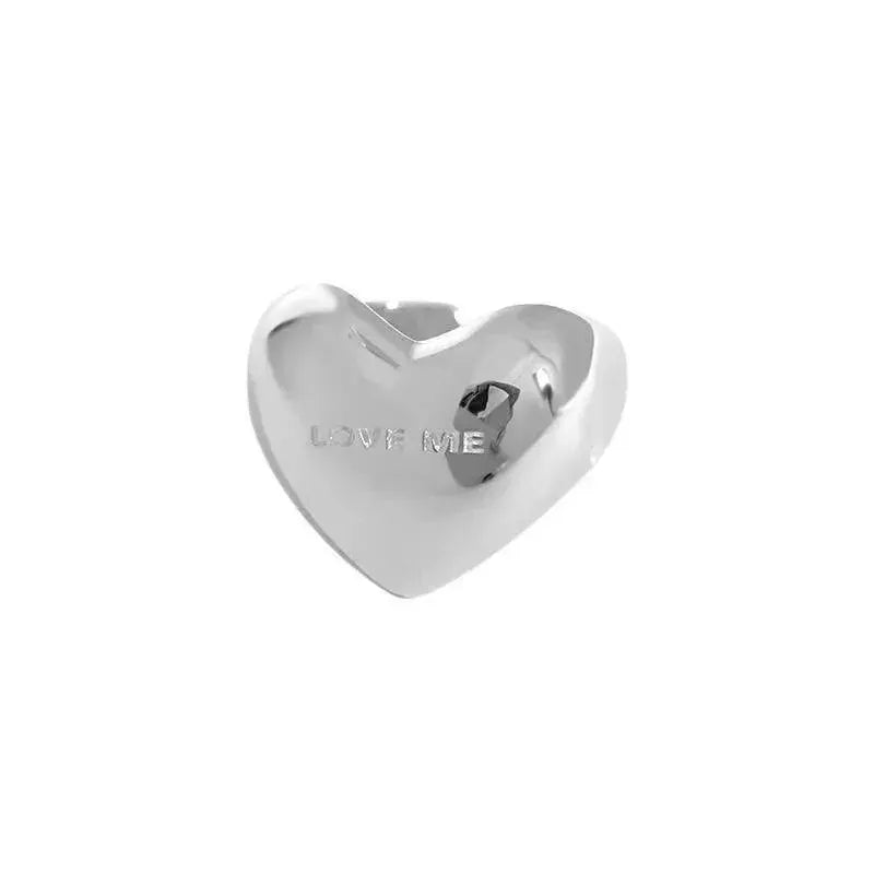 Elegant Heart Silver Ring for Women's Parties and Birthdays