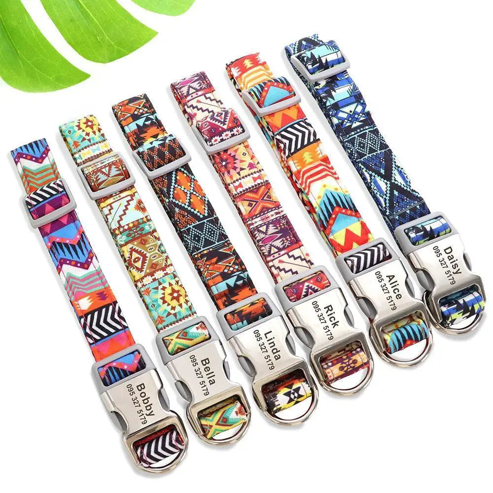 Adjustable Personalized Pet Collar Safe And Stylish