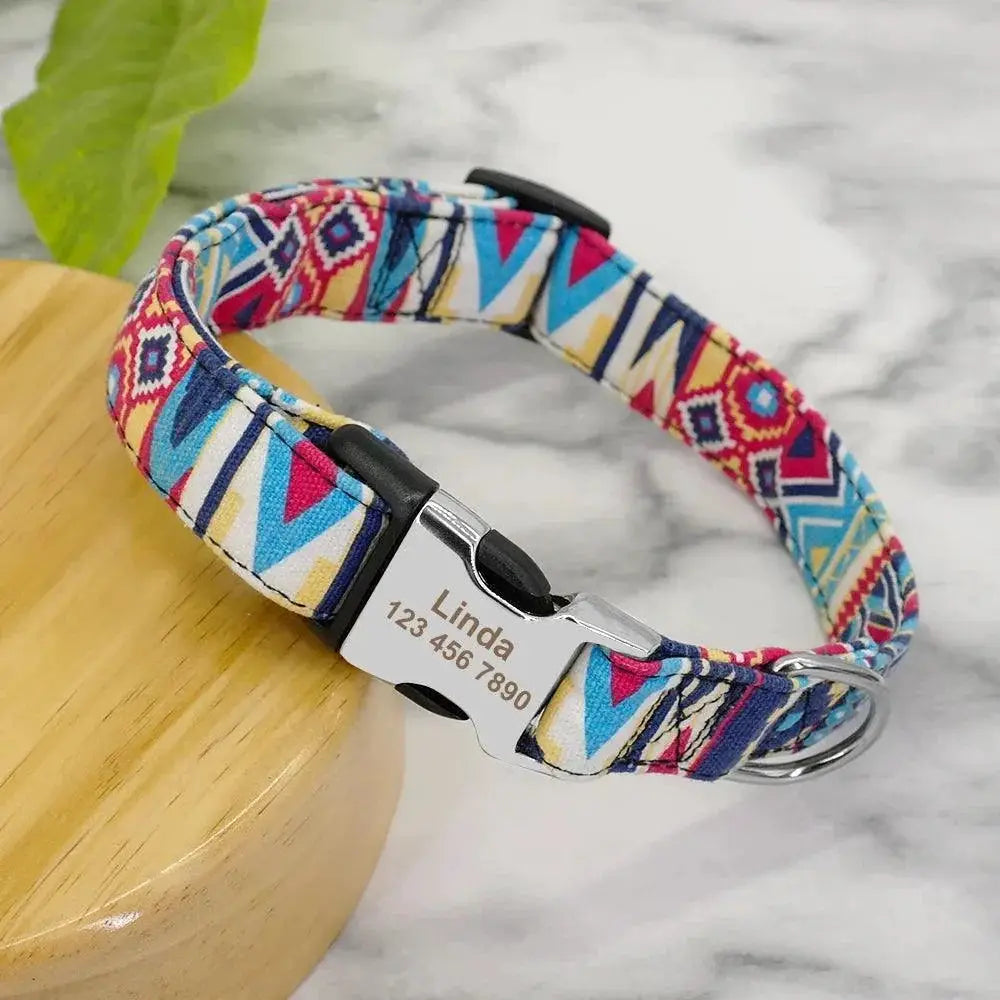Adjustable Personalized Pet Collar Safe And Stylish