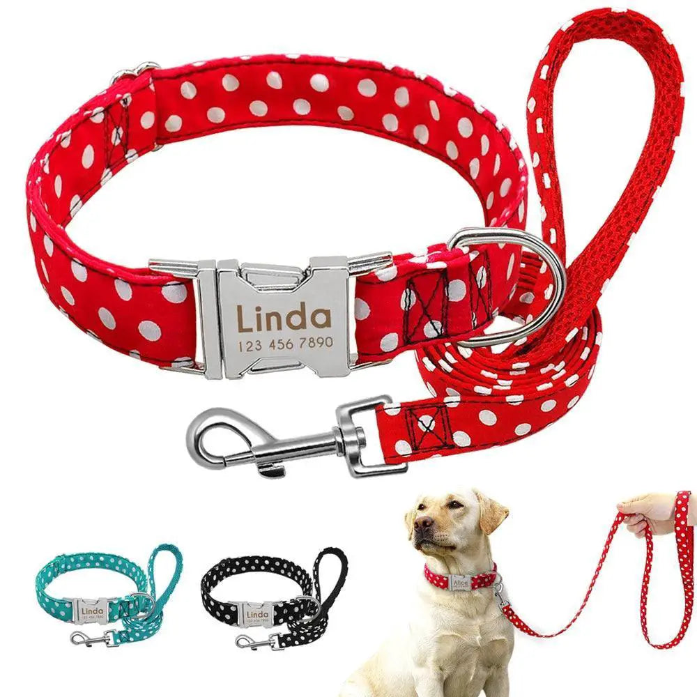 Reflective Nylon Dog Collar Set For Personalized Safety