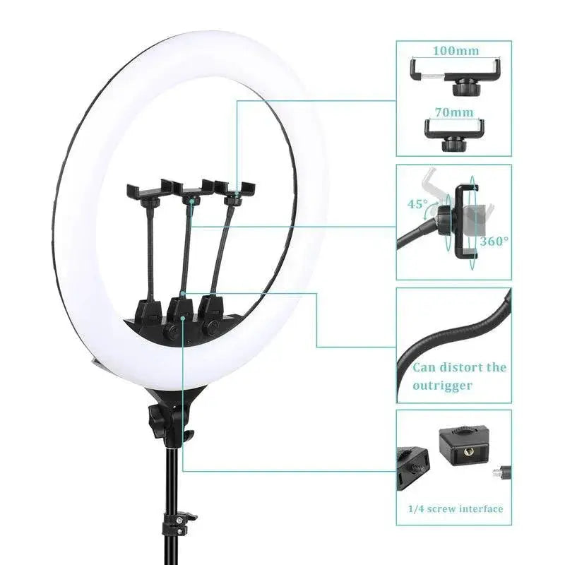 Customizable LED Ring Light Kit For Flawless Makeup Setup