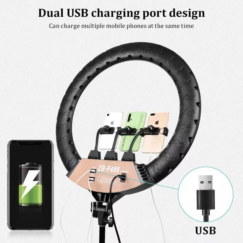 Customizable LED Ring Light Kit For Flawless Makeup Setup
