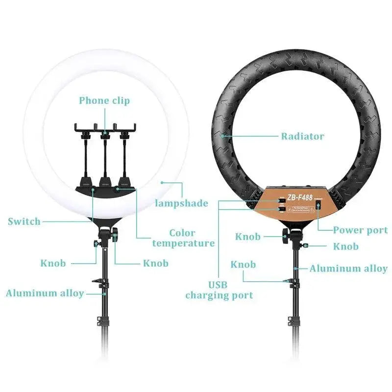Customizable LED Ring Light Kit For Flawless Makeup Setup