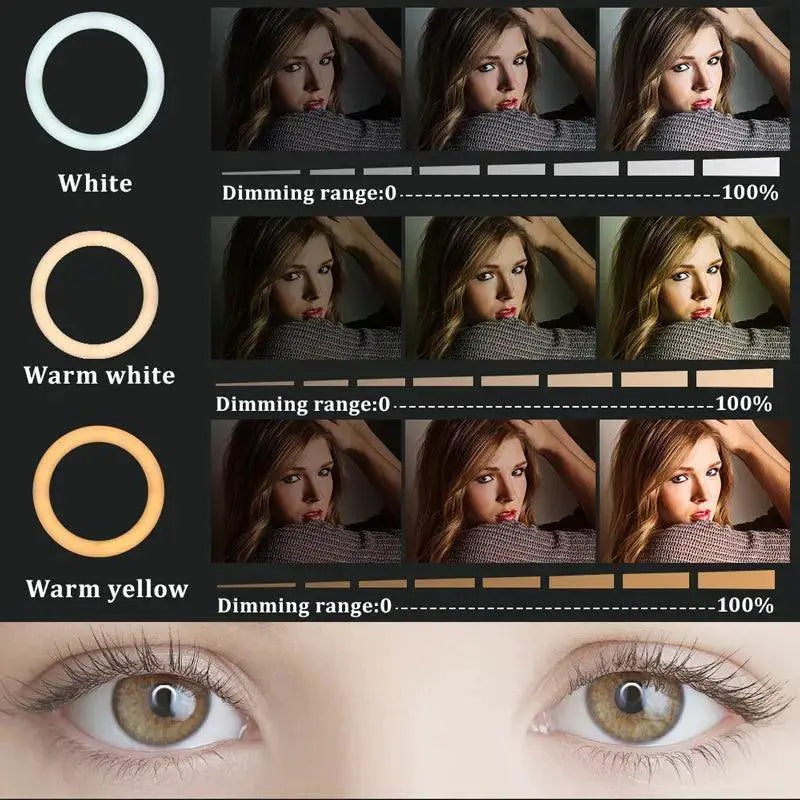 Customizable LED Ring Light Kit For Flawless Makeup Setup