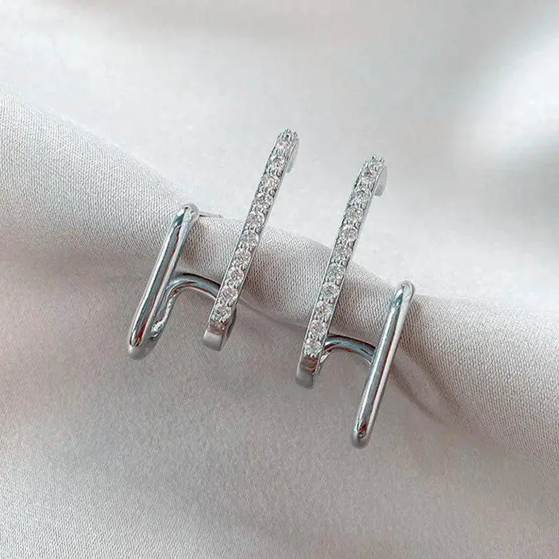 Chic Korean Claw Stud Earrings With Irregular Pearls