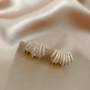 Chic Claw Earrings for Women with Pearls