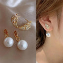 Chic Claw Earrings for Women with Pearls