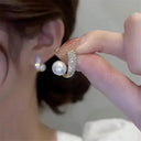 Chic Claw Earrings for Women with Pearls