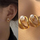 Chic Claw Earrings for Women with Pearls