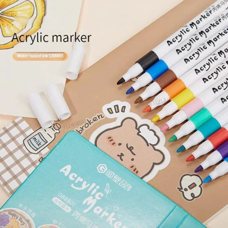 Kids Art Kit Vibrant Acrylic Paint Pens For Creative Fun