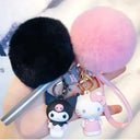 Soft Fur Ball Keychain for Kids and Bags