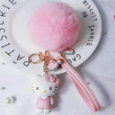 Soft Fur Ball Keychain for Kids and Bags