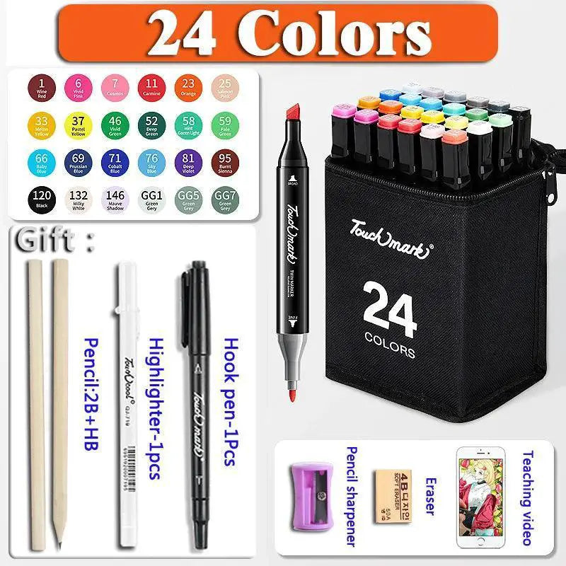 Decotime Alcohol Marker Set Dual Ended Pens for Art