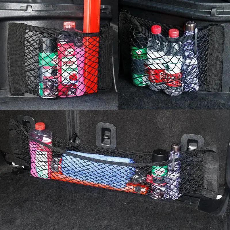 Elastic Mesh Trunk Organizer For Cars Keeps Car Cabin Clean