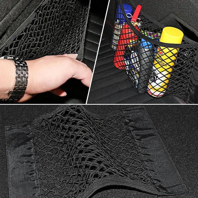 Elastic Mesh Trunk Organizer For Cars Keeps Car Cabin Clean