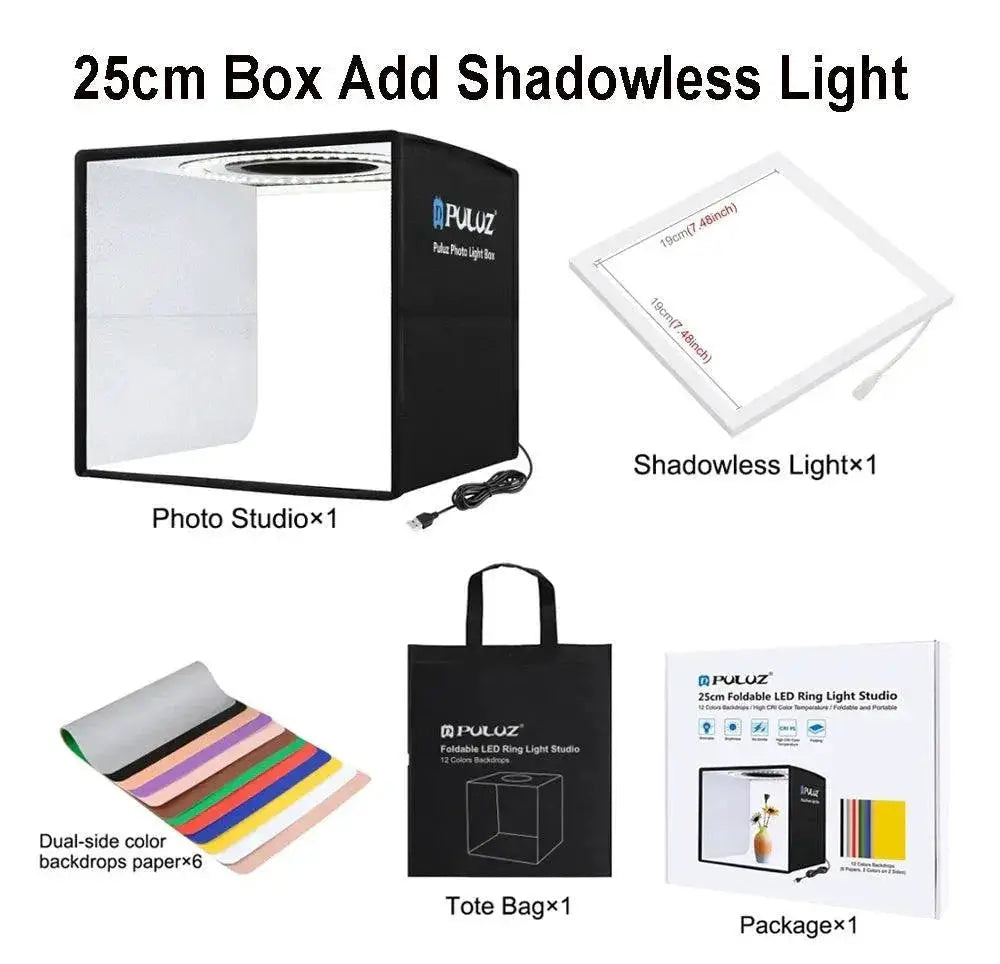 PULUZ Portable Photography Lightbox Kit For Small Items