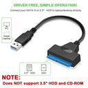 High Speed SATA to USB Cable for HDD and SSD Data Transfer