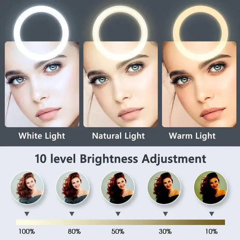 Ring Light Kit With Adjustable Tripod And Smartphone Holder