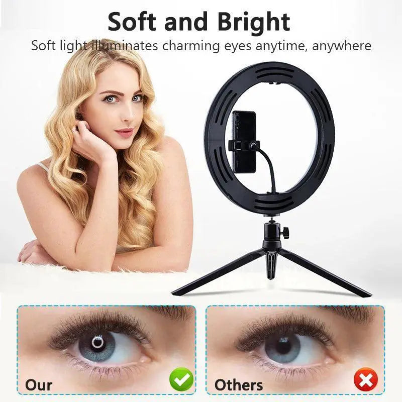 Ring Light Kit With Adjustable Tripod And Smartphone Holder